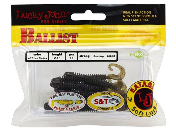 Твистер Lucky John Лаки Джон Ballist 2.5" S21 10 шт в упаковке | Зображення 1