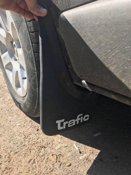 Брызговики (2 шт, резина) для Renault Trafic 2001-2015 гг. | Зображення 1