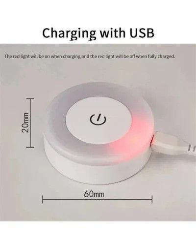 Лампа светильник ночник LED SK с сенсорным переключателем MicroUSB KAR24 • Настольный LED ночник для дома, спальни и детской | Зображення 2