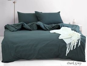 Комплект постільної білизни TAGtekstil ранфорс двоспальний Dark grey