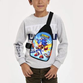 Сумка через плече дитяча Супер Сонік 29х17 см сумка слінг для хлопчика (02202)