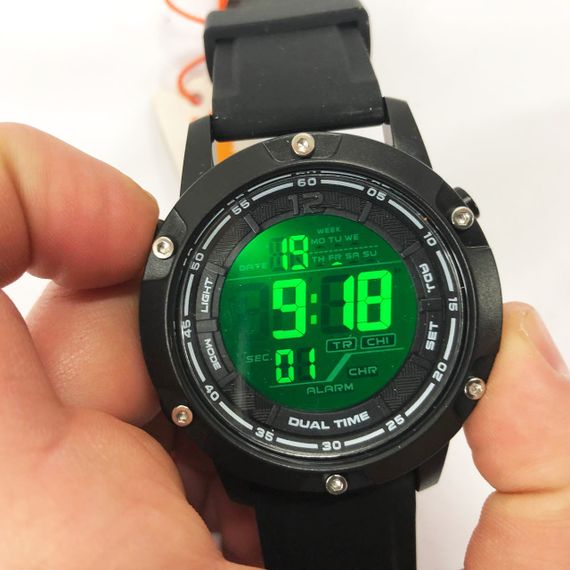 Годинник наручний чоловічий SKMEI 1762BK BLACK, Чоловічий армійський водостійкий тактичний годинник. Колір: чорний | Зображення 4