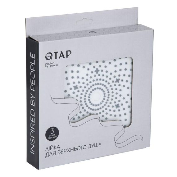 Лейка для верхнего душа Qtap Hlavova D 230 мм округлая QTHLA107CRM45787 Chrome/White | Зображення 4