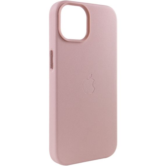 Кожаный чехол Leather Case (AA Plus) with MagSafe для Apple iPhone 14 (6.1") Sand Pink | Зображення 3
