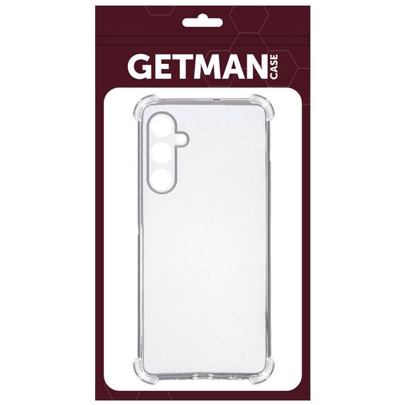 TPU чохол GETMAN Ease logo посилені кути Full Camera для Samsung Galaxy M14 5G Безбарвний (прозорий) | Зображення 3