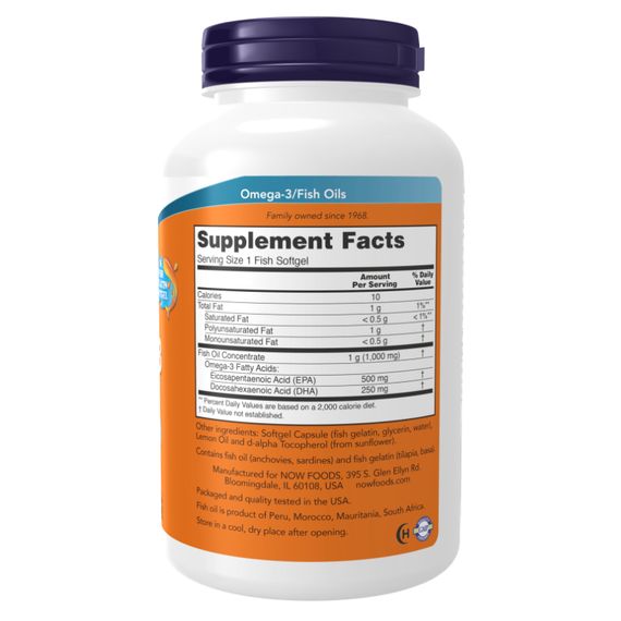 Ultra Omega-3 FO 500/250 Fish Gelatin - 180 Softgels | Зображення 1