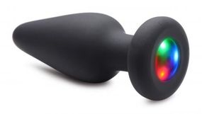 Анальна пробка з підсвічуванням, Booty Sparks, чорна, M