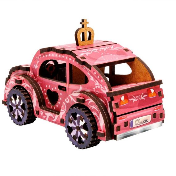 Дерев'яний 3D конструктор "Turbo Princess" Puz-00969, 70 деталей | Зображення 6