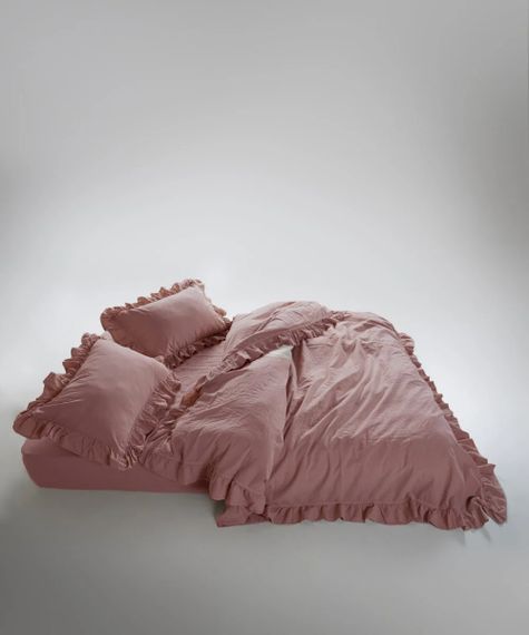 Постельное белье Limasso Stonewashed Exclusive Ranforce 200 х 220 см Old Rose | Зображення 2