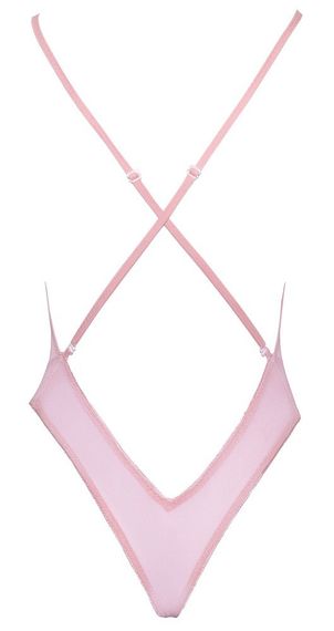 Ніжний рожевий боді з глибоким вирізом Kissable S/M sexstyle | Зображення 3