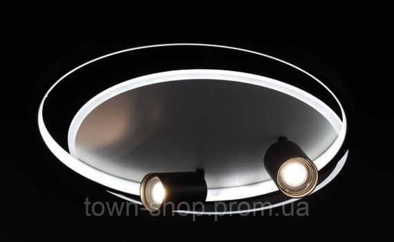 Люстра потолочная LED с пультом K012/2-led Черный 12х42х50 см. | Зображення 1