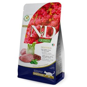 Сухий дієтичний корм Farmina N&D Quinoa Digestion для дорослих котів, у разі порушень травлення, ягня та