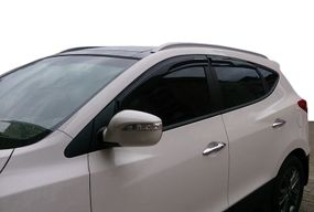 Накладки на ручки (4 шт, нерж) З чіпом, Carmos - Турецька сталь для Hyundai IX-35 2010-2015рр