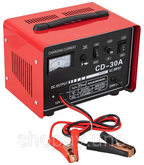 Зарядное устройство для Heckermann CD-30A 12В/24В / Зарядка для АКБ / Мощное зарядное устройство | Зображення 1