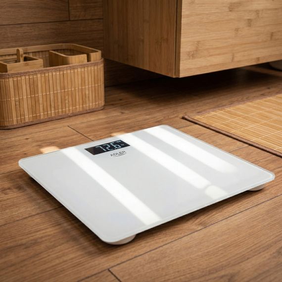 Весы напольные электронные стеклянные аккумуляторные Adler AD 8194 белые до 180 кг с высокой точностью | Зображення 6
