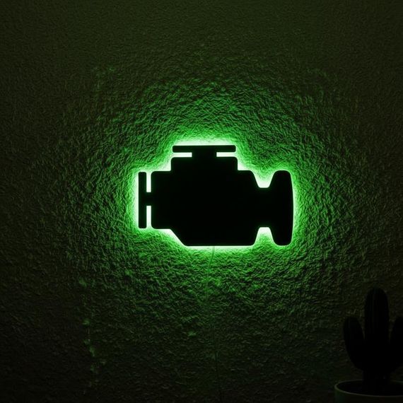 Панно декоративная картина на стену Check Engine LED подсветка 300х195 acr-p000117 | Зображення 2