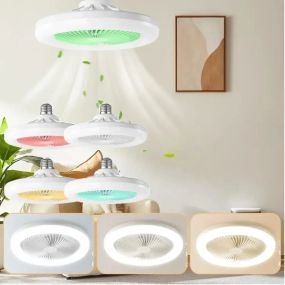 Лампа - вентилятор в патрон+пульт LED AROMATHERAPY FAN LIGHT CHP-008 RGB 2835RGB