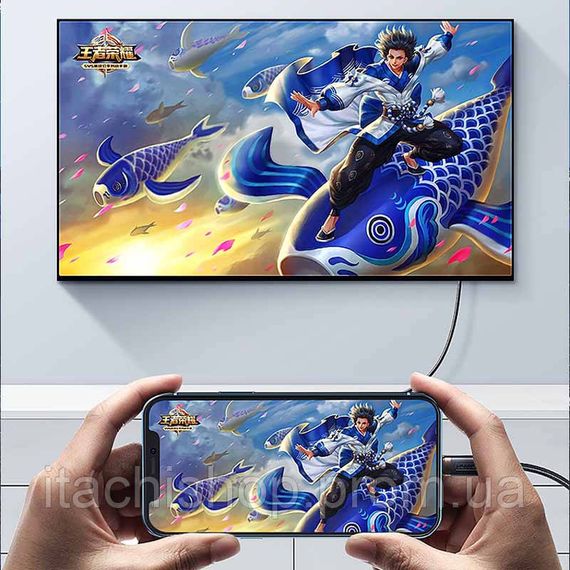 Дата кабель Usams US-SJ509 U70 Lightning to HDMI HD (2m) | Зображення 2