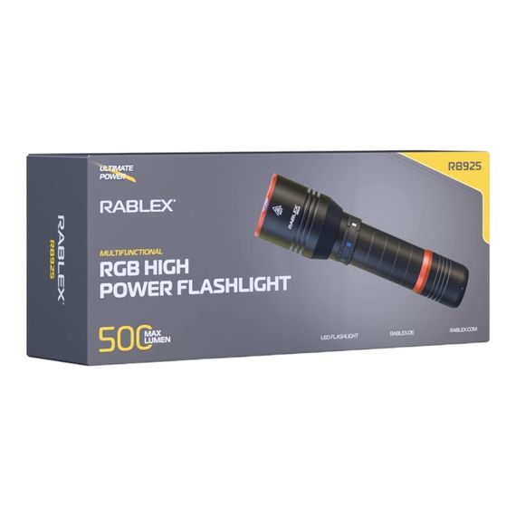 Ручний ліхтар Rablex RB925, WRGB LED, білий+червоний+синій+зелений, Type-C | Зображення 2