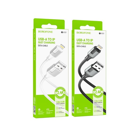Кабель для зарядки телефона. USB Borofone BX101 Creator Lightning 2.4A