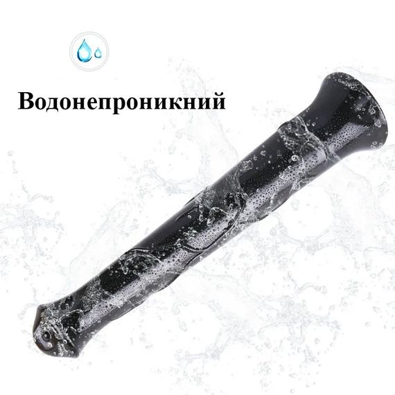 Реалістичний кінський фалоімітатор чорного кольору з присоскою (40*6 см) | Зображення 4