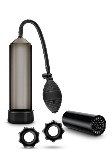 Набір для стимуляції та накачування пеніса Blush Quickie Kit чорний sexstyle | Зображення 1