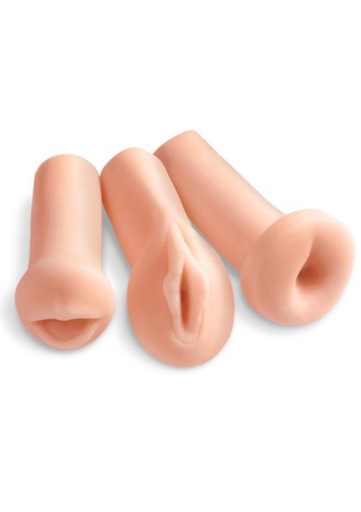 Набор из 3-х мастурбаторов Pipedream Extreme ALL 3 HOLES Вагина, Анус и Рот Sex Aura | Зображення 1