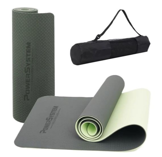 Килимок для йоги та фітнесу Power System PS-4060 TPE Yoga Mat Premium Green (183х61х0.6) (4060GN-0)