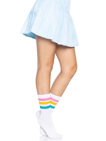 Носки женские в полоску Leg Avenue Pride crew socks Pansexual, 37–43 размер sexstyle | Зображення 4