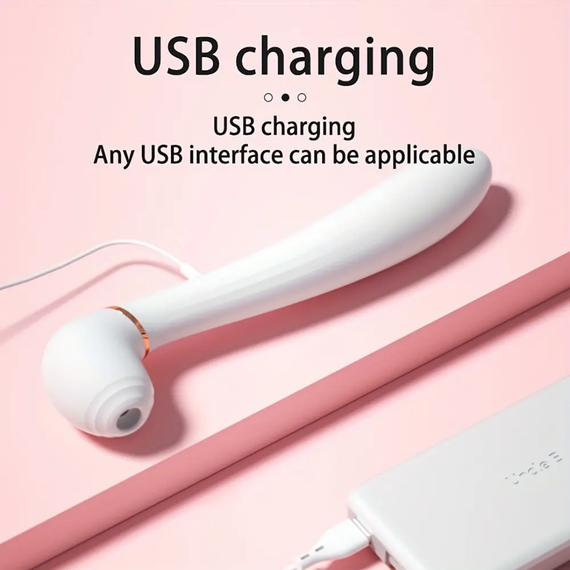 Вибромассажёр вакуум и вибрация "Desirable wand", 10 режимов цвет белый sexstyle | Зображення 9