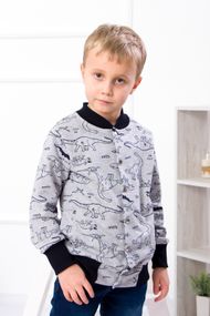 Бомбер для хлопчика Носи своє 140 Сірий (p-6672-66811)