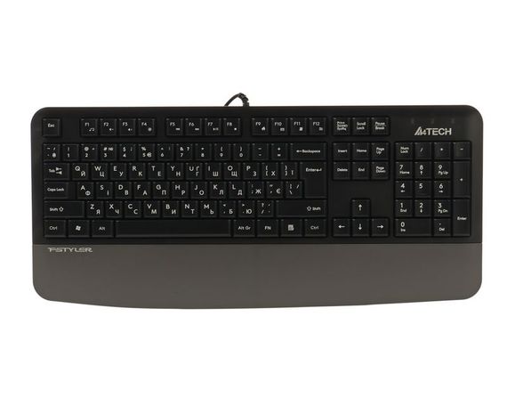 Клавіатура дротова A4Tech Fstyler FK20, USB, колір темно-сірий