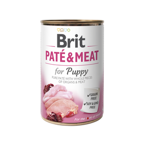 Корм вологий Brit Care Pate and Meat для цуценят з куркою та індичкою 400 г