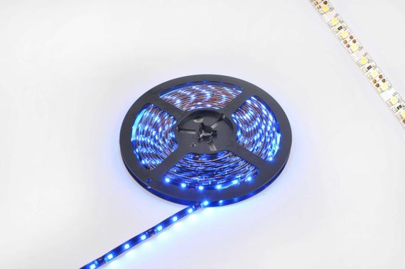 Стрічка світлодіодна SMD 3528 (синя, вологостійка, 60 крист/1м, бухта 5 м)