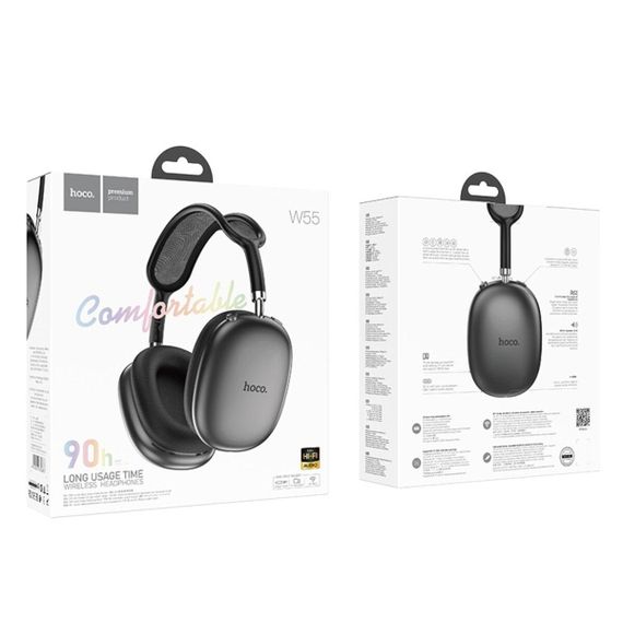 Беспроводные наушники HOCO W55 Pleasing BT headphones Deep Space Gray | Зображення 1