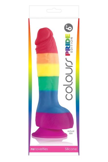 Фалоімітатор Веселка NS Novelties Colours Pride Edition на присосці Sex Aura | Зображення 5