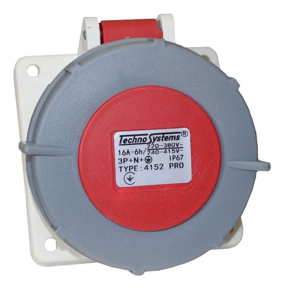 Розетка 4152 PRO прихована 3Р+PЕ+N 16А 380В IP67 Ny95503765 | Зображення 4