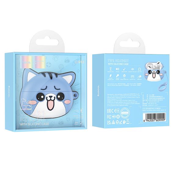 Бездротові TWS навушники Hoco EW48 Happy Cat Case Glacier Cat | Зображення 3