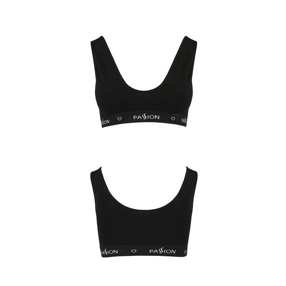 Спортивний топ з широкою гумкою Passion PS004 TOP S, black | Зображення 4