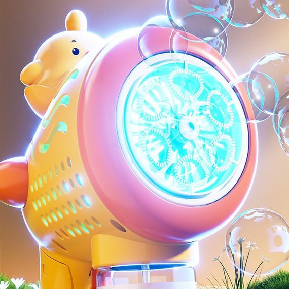 Пістолет з мильними бульбашками H045 Duckling + bottle 50ml Yellow | Зображення 2