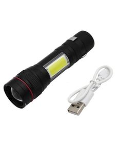 Ліхтар ручний X-Balog BL-520-T6 ХРЕ + COB, ЗУ mircoUSB, вбудований акумулятор, zoom