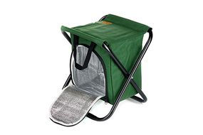 Стул раскладной без спинки (стальной каркас) с термосумкой Ø16мм 27х32х33см СИЛА