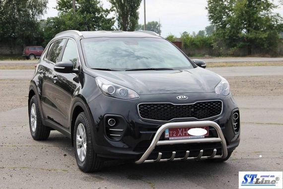 Кенгурятник WT003 (нерж) для Kia Sportage 2015-2021 рр | Зображення 3