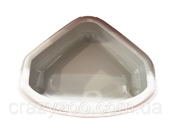 Угловой туалет для котов Moderna Corner Tray с бортиком серый 55х45х14 см C146330 | Зображення 1