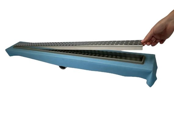 Душовий канал з горизонтальним фланцем Maxiflow Standart Line 60 см грати Квадрат 4022.TY050K.060.1 | Зображення 1