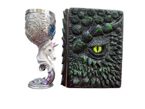 Подарунковий набір Келих 3D Єдиноріг і Блокнот 3D «Око Лісового Дракона»