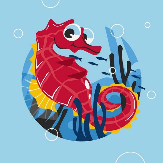 Картина по номерам "Морской конек" 15037-AC 30х30 см