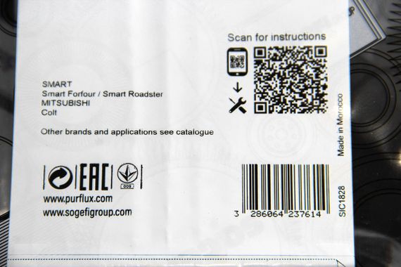 Фільтр салону Smart ForFour/Mitsubishi Colt 1.1-1.5 04-12, PURFLUX (AHC278) | Зображення 2
