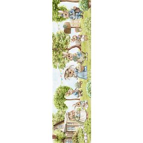 Доріжка на стіл Кролики в саду 150x40 см (DR__24A001)
