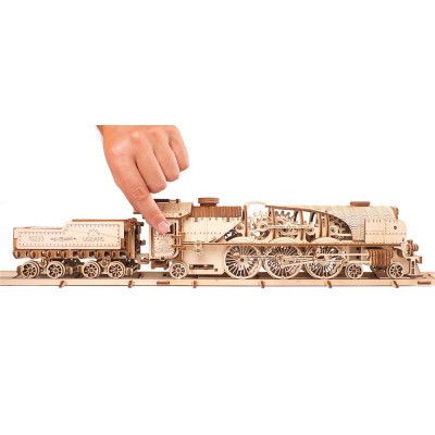 Конструктор Ugears Локомотив з тендером V-Експрес (70058) | Зображення 4
